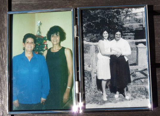 Beverly Ward (nee Groom). On right Beverley Ward (nee green) and her mother Amy Susannah Green (nee Webb)